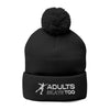 Adults Skate Too Pom Embroidered Beanie