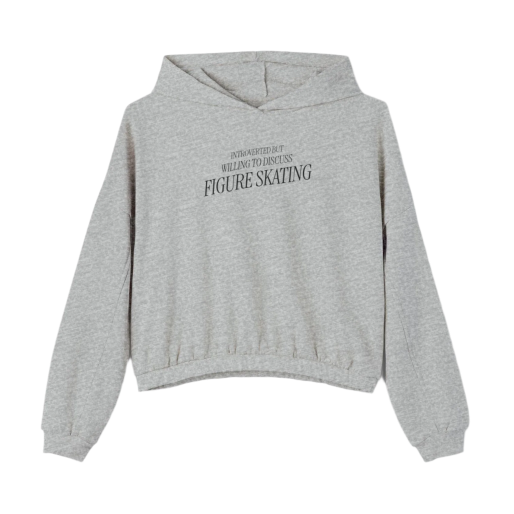 Introverted but Willing to Discuss Skating Cinched Hoodie - Adults Skate Too LLC