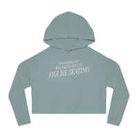 Introverted But Willing to Discuss Figure Skating Cropped Hoodie - Adults Skate Too LLC