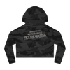 Introverted But Willing To Discuss Skating Cropped Hoodie - Adults Skate Too LLC
