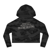 Introverted But Willing To Discuss Skating Cropped Hoodie - Adults Skate Too LLC