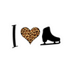 I ❤️ Skating Leopard Vinyl Sticker - Adults Skate Too LLC