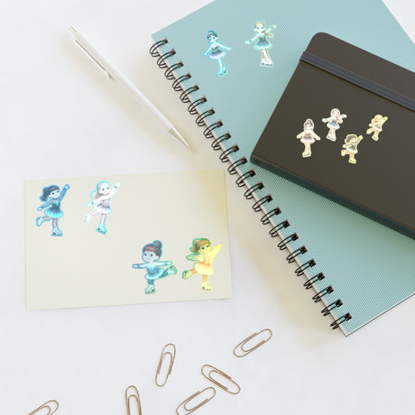 Ice Skating Girl Sticker Sheets - Adults Skate Too LLC