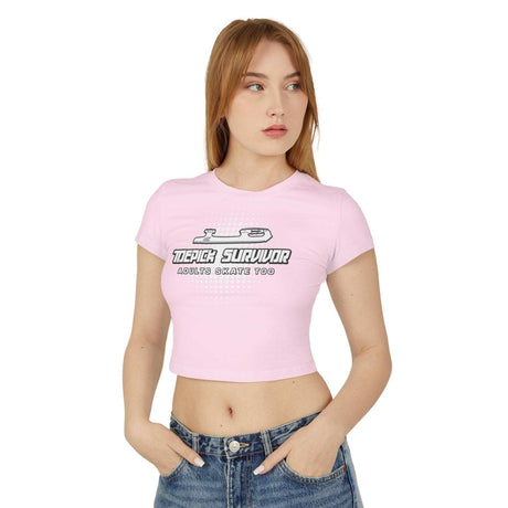 Toepick Survivor Women's Baby Tee - Adults Skate Too LLC