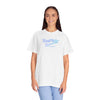 Person wearing a white t-shirt with 'ToePick' logo on a white background