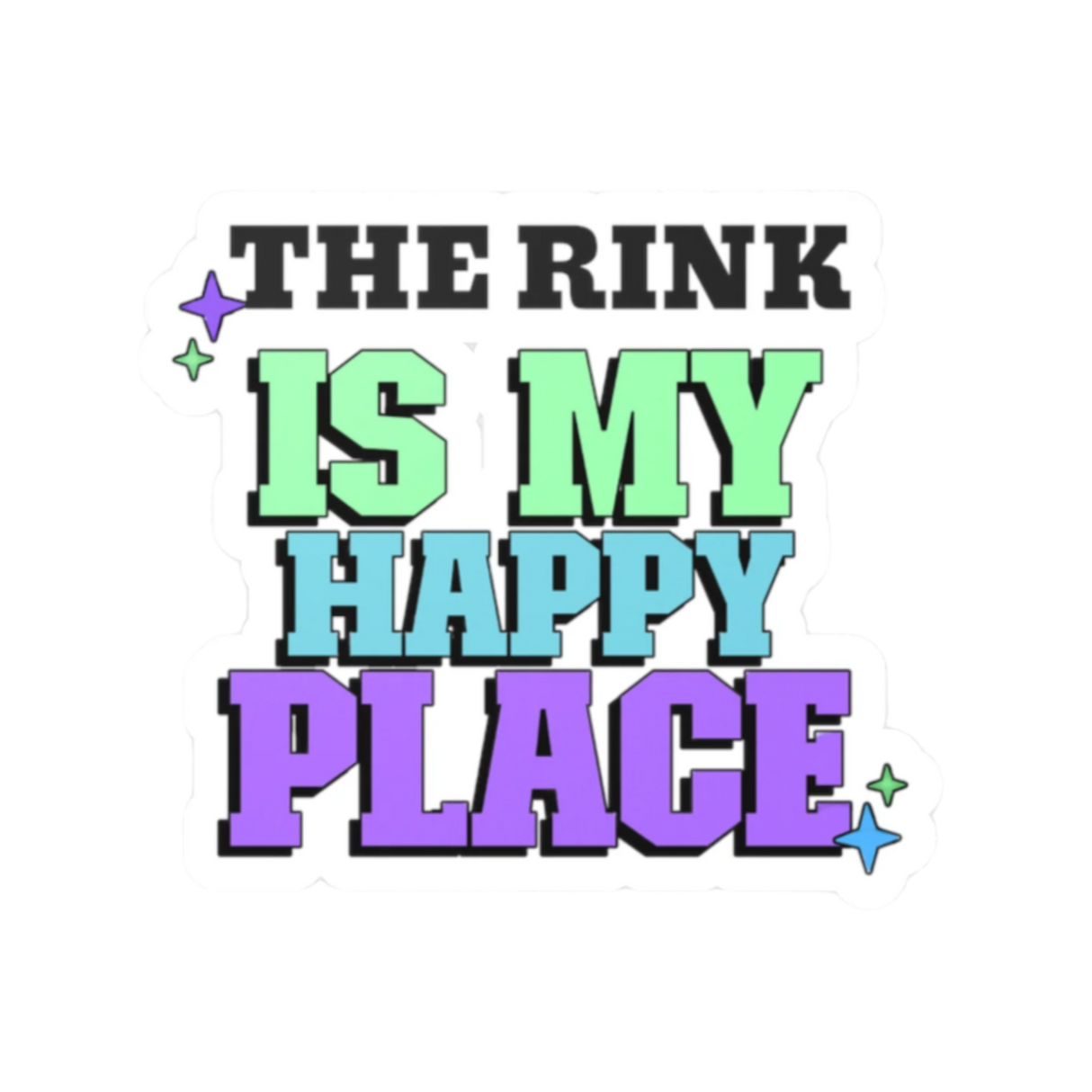 The Rink Is My Happy Place Vinyl Sticker - Adults Skate Too LLC