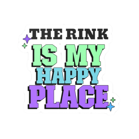 The Rink Is My Happy Place Vinyl Sticker - Adults Skate Too LLC