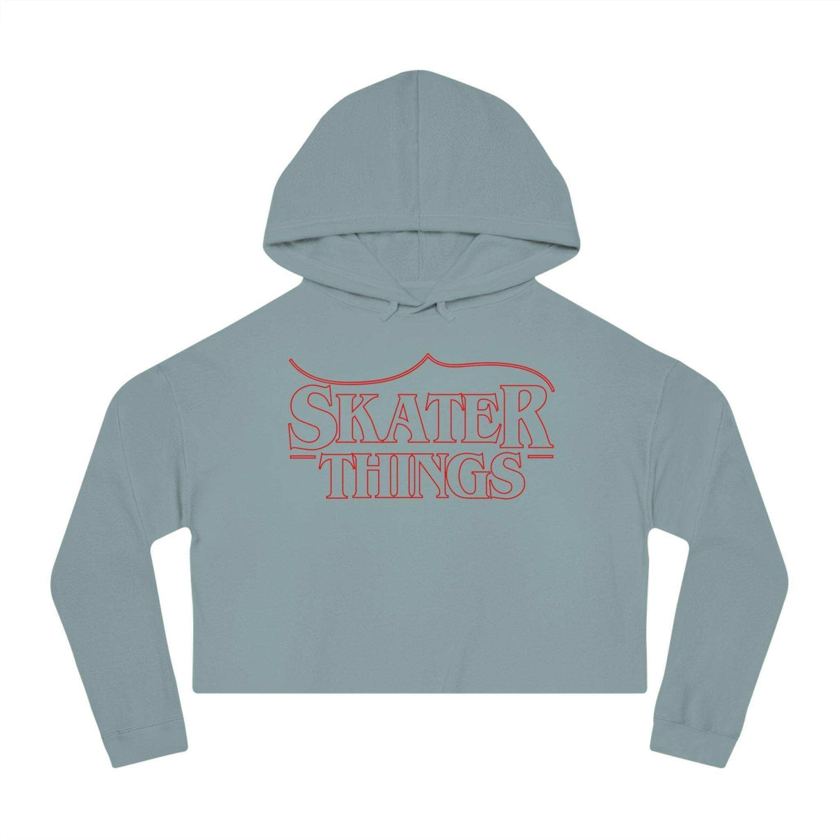 Skater Things Women’s Cropped Hooded Sweatshirt - Adults Skate Too LLC