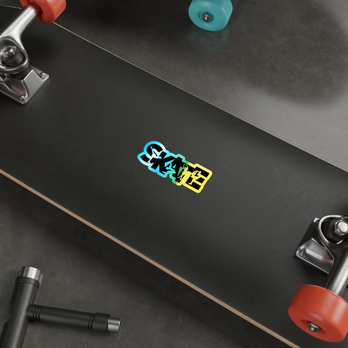 Holographic Skate Die-Cut Stickers - Adults Skate Too LLC