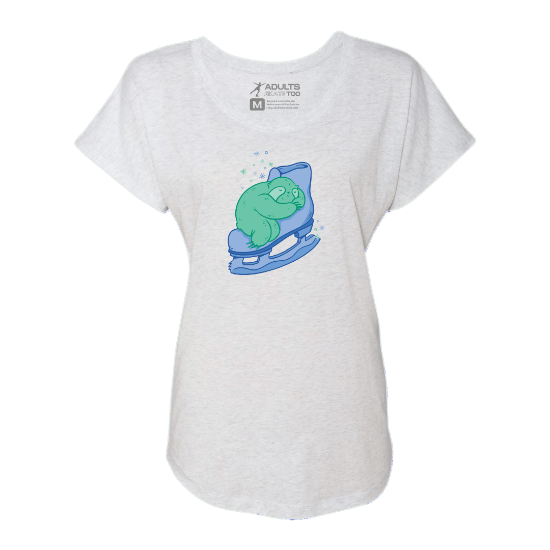 Skating Sloth Dolman Tee - Adults Skate Too LLC