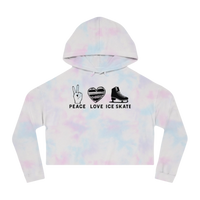 Peace Love Skate Cropped Hooded Sweatshirt - Adults Skate Too LLC