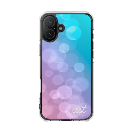 Magnetic Clear Impact Cases - Colorful Bokeh Design for Protection & Style