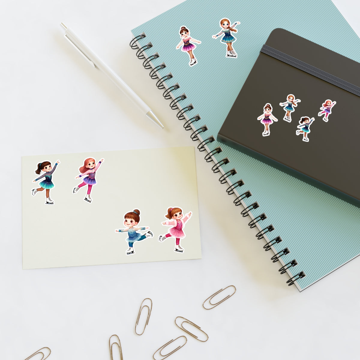 Ice Skating Girl Sticker Sheets - Adults Skate Too LLC