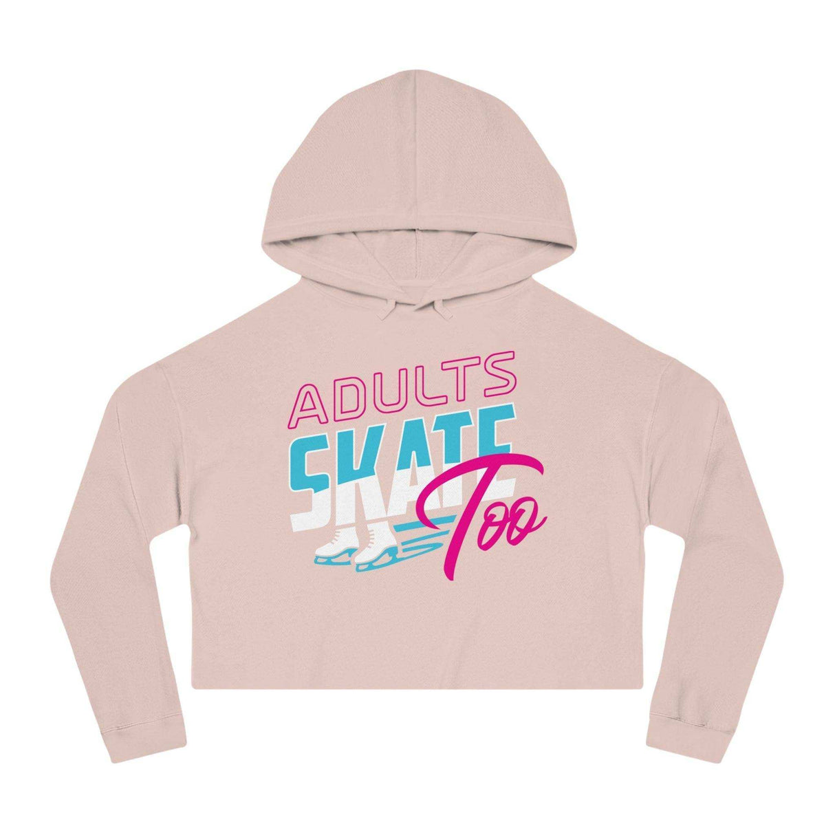 Retro Women’s Cropped Hooded Sweatshirt - Adults Skate Too LLC