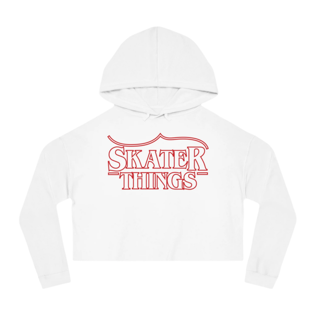 Skater Things Cropped Hooded Sweatshirt - Adults Skate Too LLC