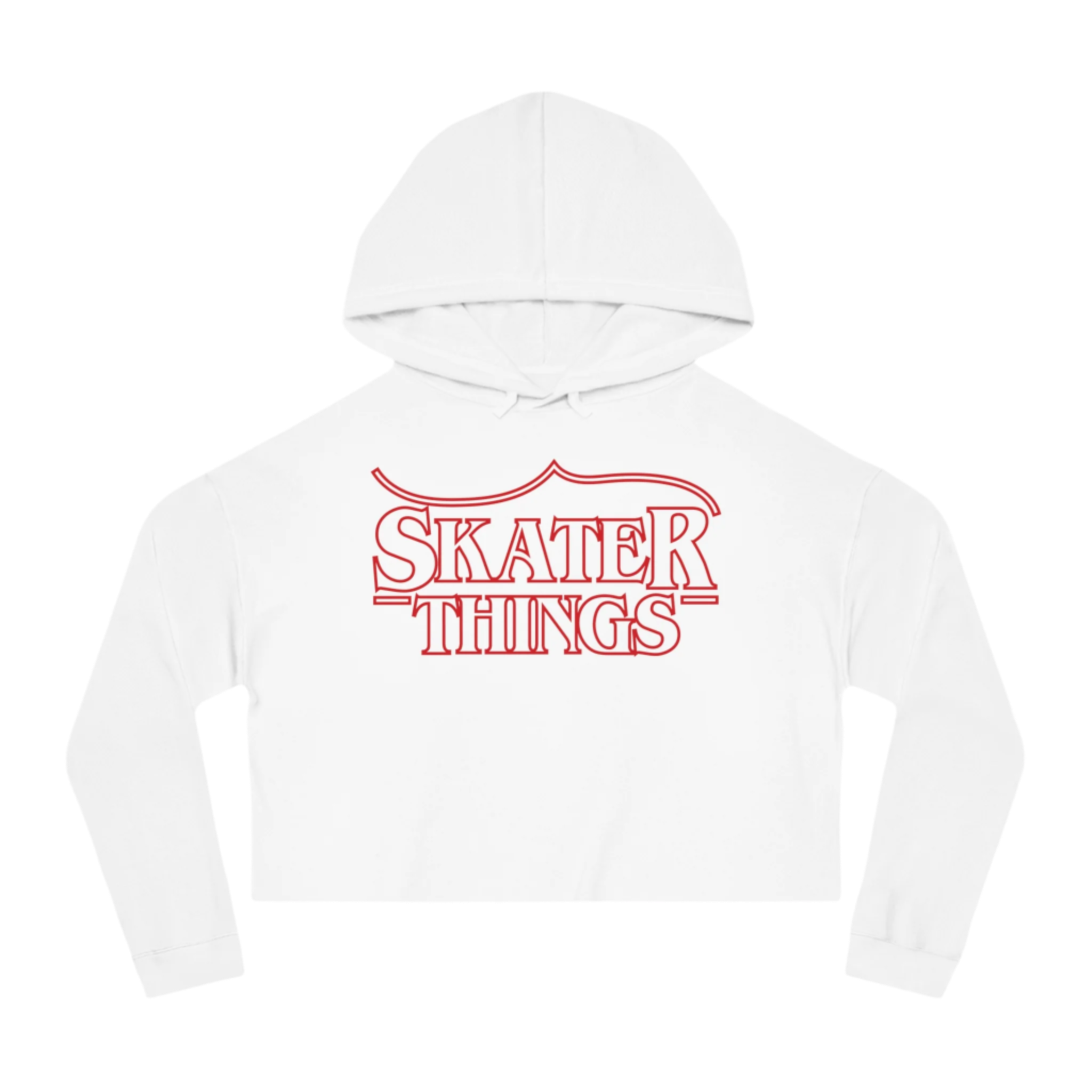 Skater Things Cropped Hooded Sweatshirt - Adults Skate Too LLC