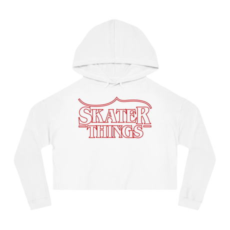 Skater Things Cropped Hooded Sweatshirt - Adults Skate Too LLC
