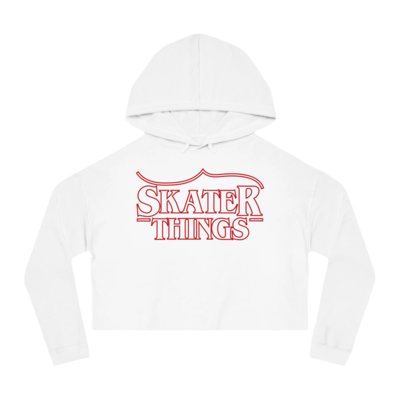 Skater Things Cropped Hooded Sweatshirt - Adults Skate Too LLC