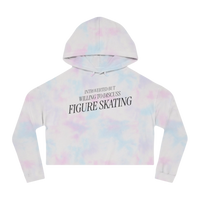 Introverted But Willing To Discuss Skating Cropped Hoodie - Adults Skate Too LLC