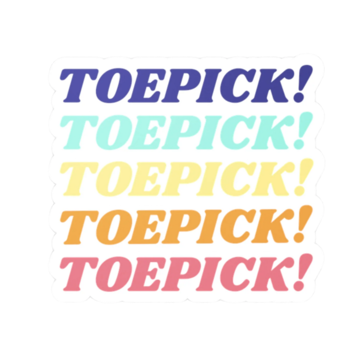 ToePick Vinyl Stickers - Adults Skate Too LLC