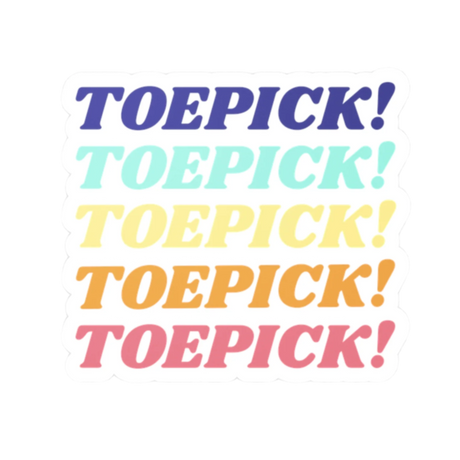 ToePick Vinyl Stickers - Adults Skate Too LLC