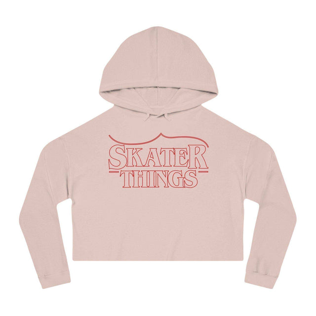 Skater Things Women’s Cropped Hooded Sweatshirt - Adults Skate Too LLC