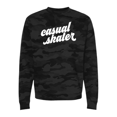 Casual Skater Camo Sweatshirt - Adults Skate Too LLC