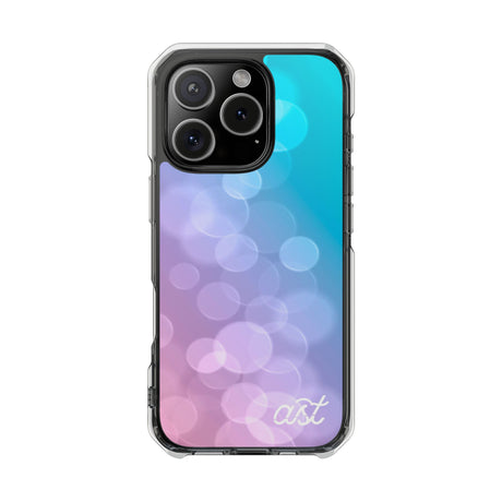 Magnetic Clear Impact Cases - Colorful Bokeh Design for Protection & Style