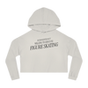 Introverted But Willing To Discuss Skating Cropped Hoodie - Adults Skate Too LLC