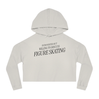 Introverted But Willing To Discuss Skating Cropped Hoodie - Adults Skate Too LLC