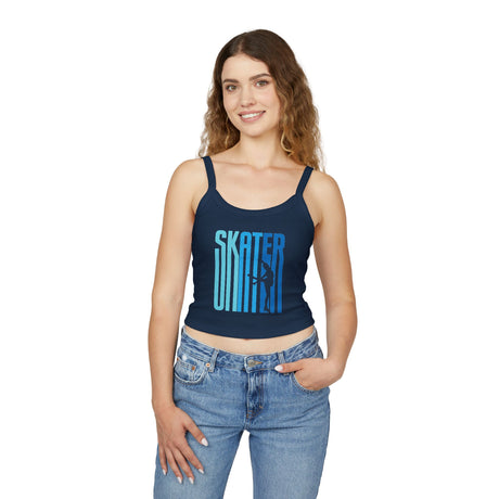 Ombre Skater Vibes Spaghetti Strap Tank Top - Adults Skate Too LLC