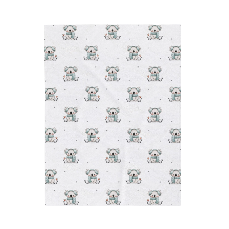 Cozy Koala Velveteen Plush Blanket