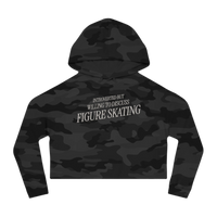 Introverted But Willing to Discuss Figure Skating Cropped Hoodie - Adults Skate Too LLC