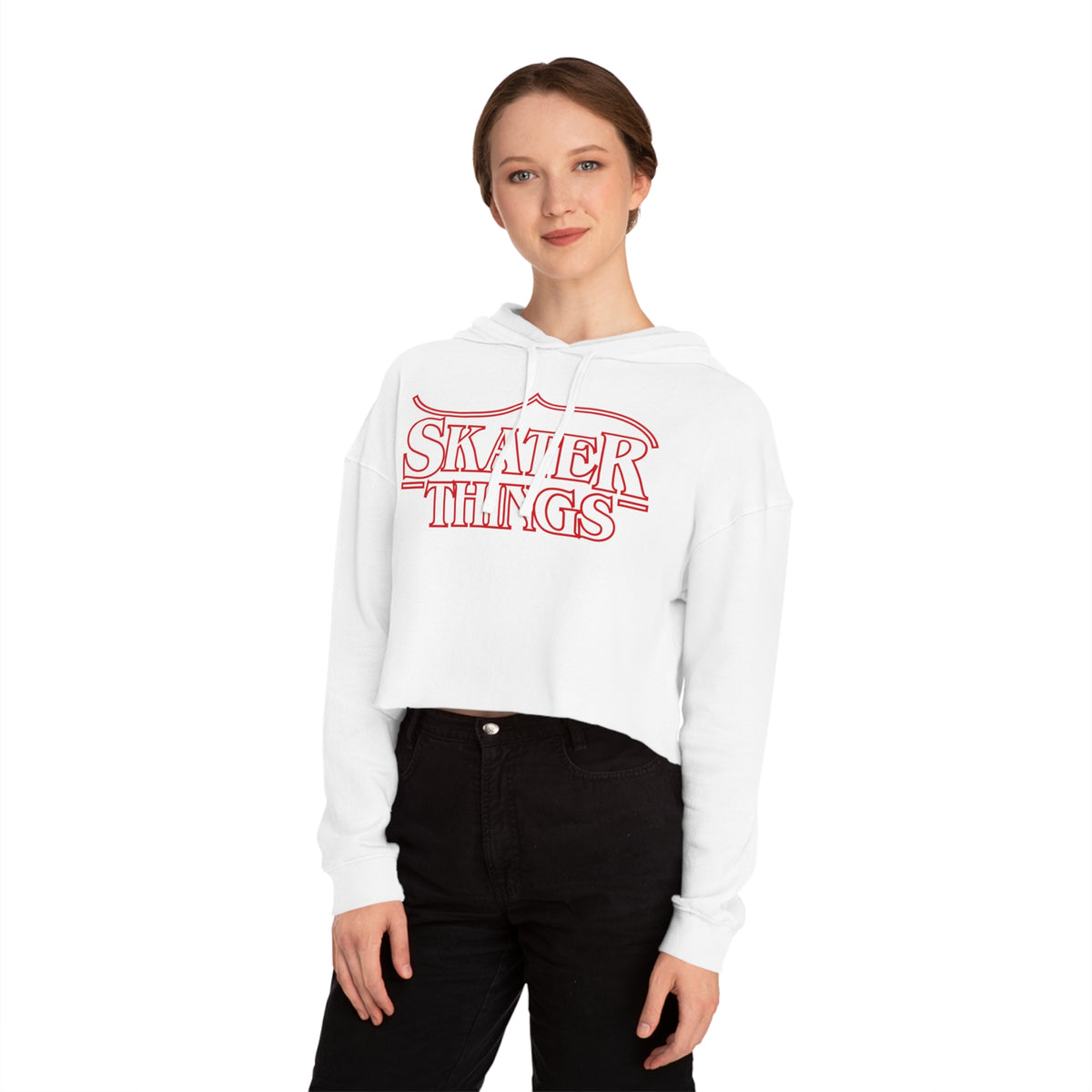 Skater Things Cropped Hooded Sweatshirt - Adults Skate Too LLC