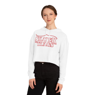 Skater Things Cropped Hooded Sweatshirt - Adults Skate Too LLC
