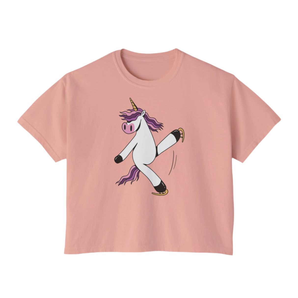 Skating Unicorn Women's Boxy Tee