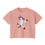 Skating Unicorn Women's Boxy Tee