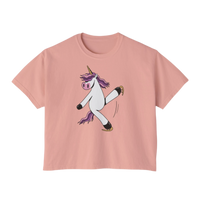 Skating Unicorn Women's Boxy Tee