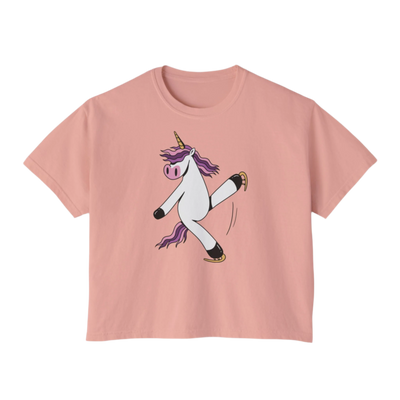 Skating Unicorn Women's Boxy Tee