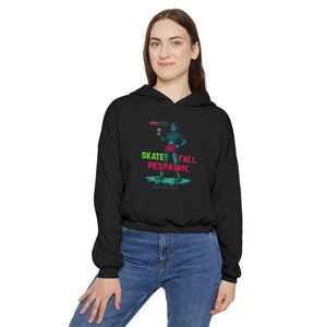 Skate. Fall. Respawn. Cinched Hoodie