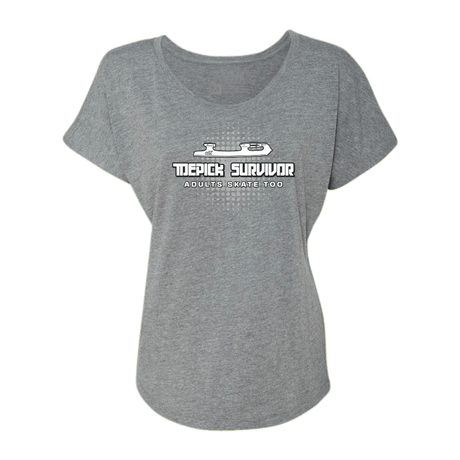 Toepick Survivor Dolman Tee - Adults Skate Too LLC