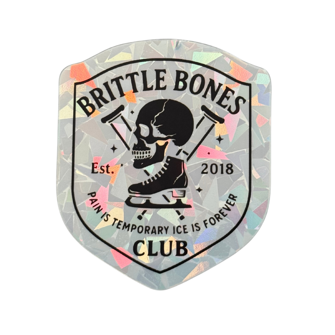 Brittle Bones Club Cracked Ice Holo Stickers