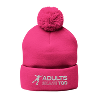 Adults Skate Too Pom Embroidered Beanie