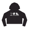 Peace Love Skate Cropped Hooded Sweatshirt - Adults Skate Too LLC
