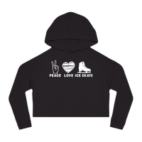 Peace Love Skate Cropped Hooded Sweatshirt - Adults Skate Too LLC