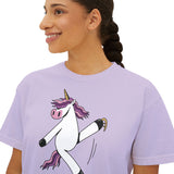 Skating Unicorn Women's Boxy Tee