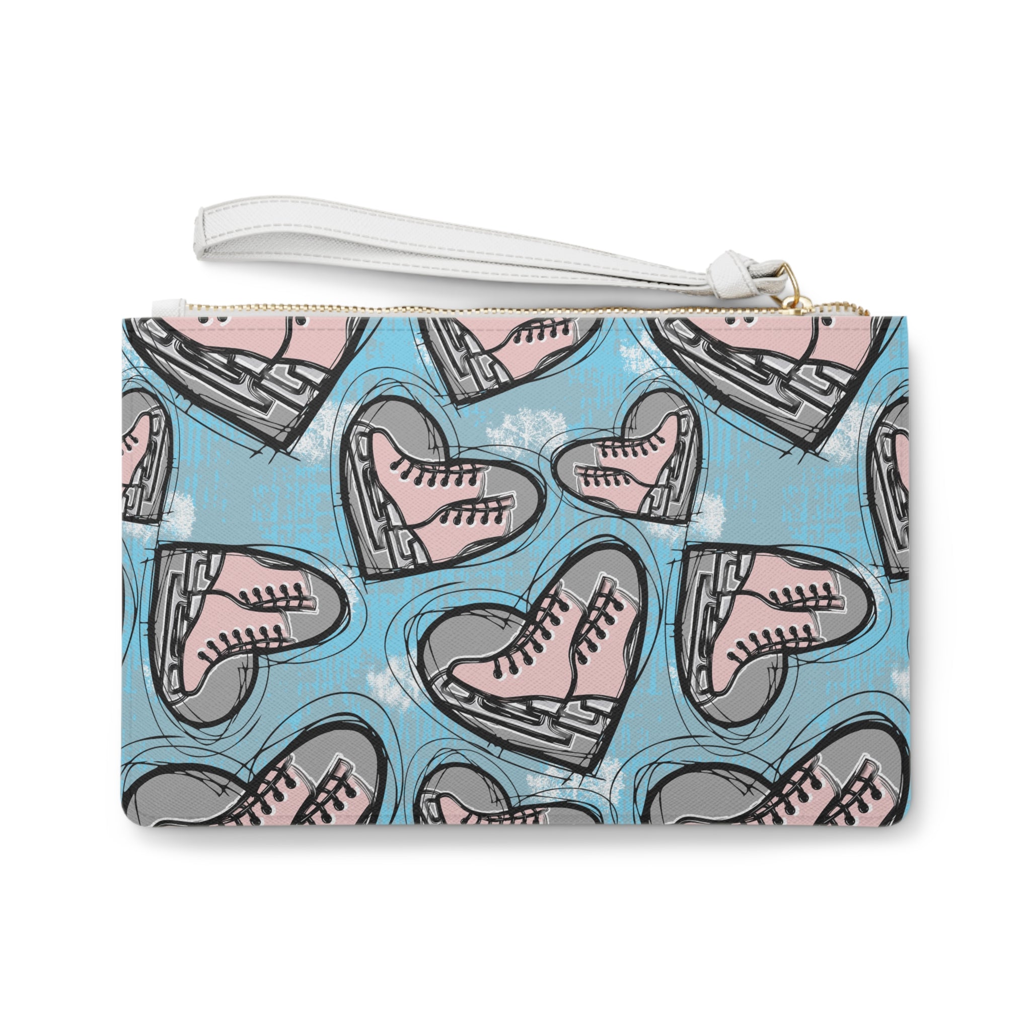 Sketched Skates Clutch Bag - Adults Skate Too LLC