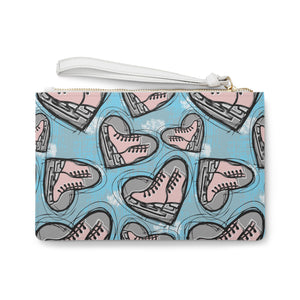 Sketched Skates Clutch Bag - Adults Skate Too LLC