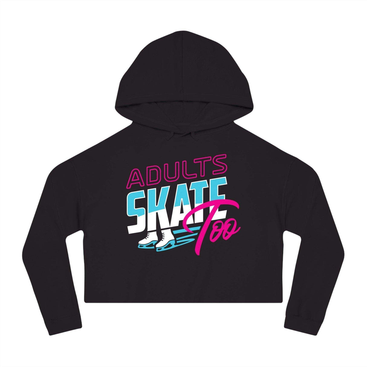 Retro Women’s Cropped Hooded Sweatshirt - Adults Skate Too LLC