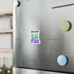 The Rink Is My Happy Place Vinyl Sticker - Adults Skate Too LLC